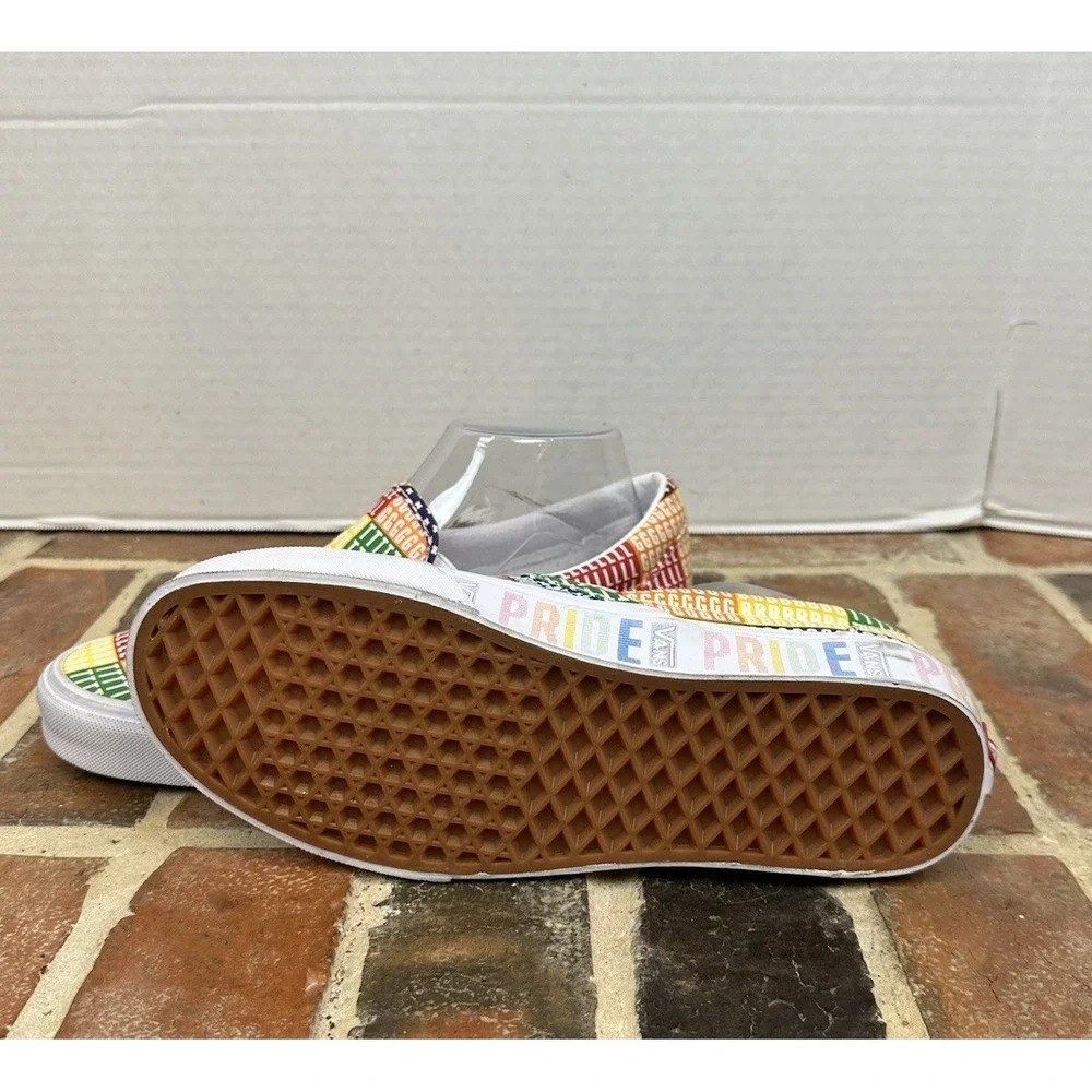 Vans Classic Slip On Pride Sneakers LBGTQ‎ Multicolor Boat Shoes Women 8 Men 6.5 - Picture 6 of 7